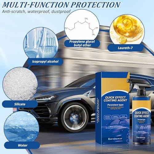2 PCS Car Coating Spray, Quick-Acting Nano Coating Agent, Waterless Wash
