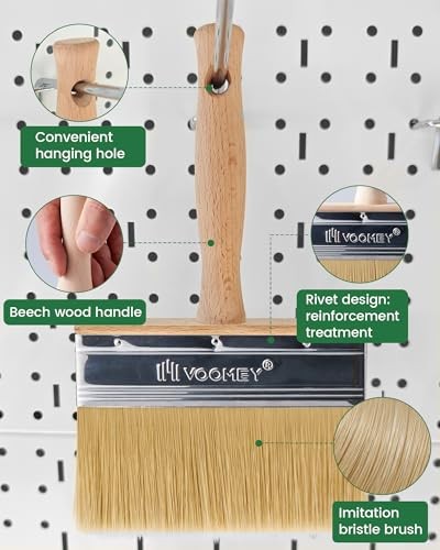 Deck Stain Brush 6 Inch, Limewash Brush for Wood, Deck Stain and 6inch(1pcs)