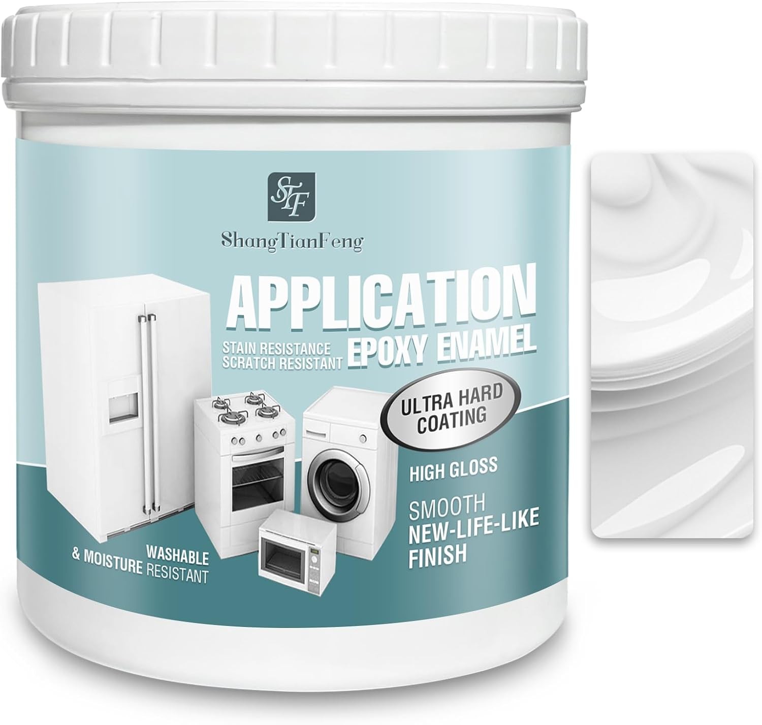 White Appliance Paint, 16 Oz – High Gloss Finish for Home Appliances Refinishing