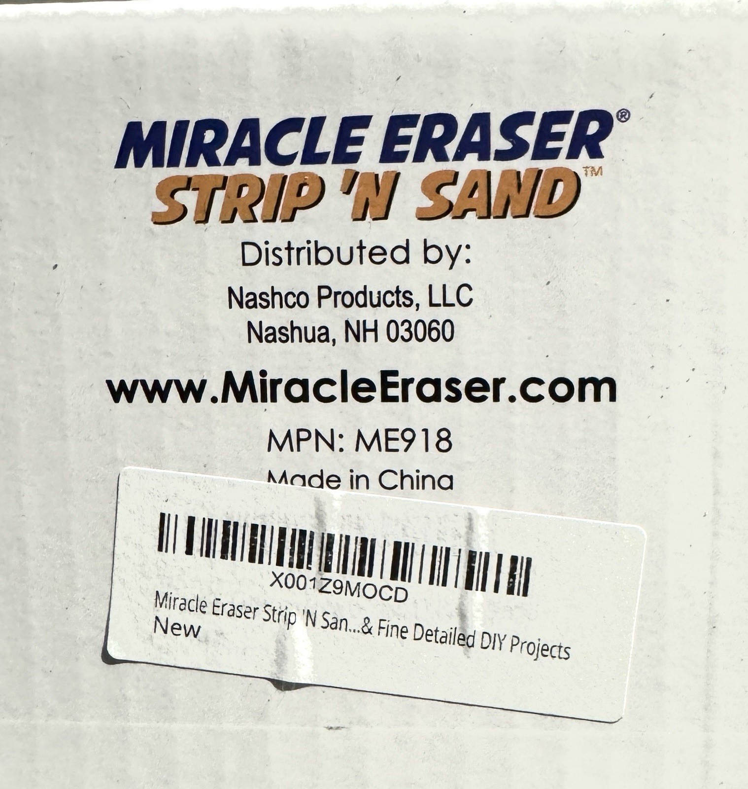 Miracle Eraser Strip & Sand Blocks Pack of 3 New Paint Remover Wood Metal