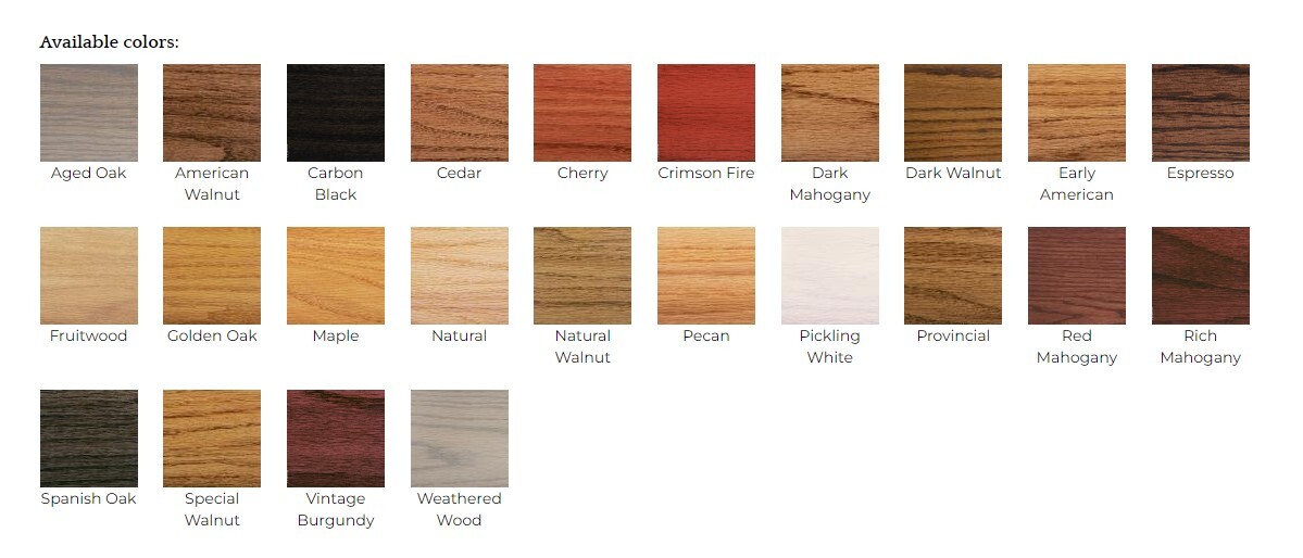 Old Masters Oil Based Gel Wood Stains – Various Colors in Pint Size