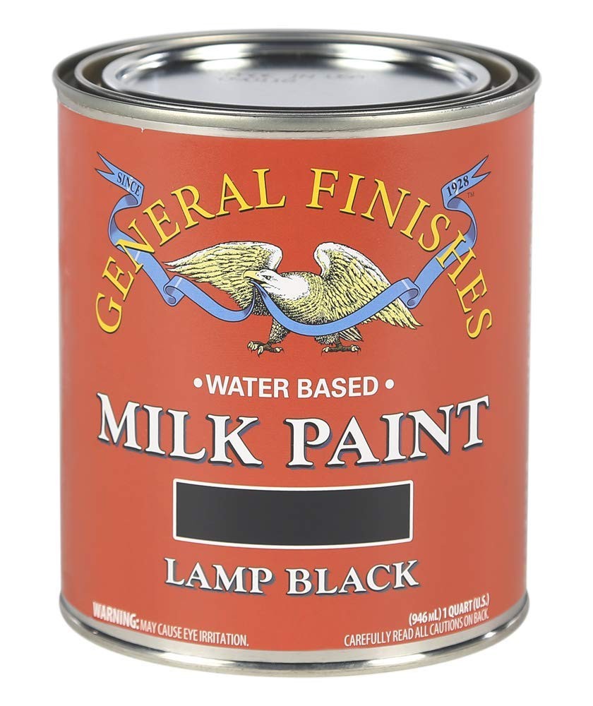 Water Based Milk Paint, 1 Quart, Lamp Black