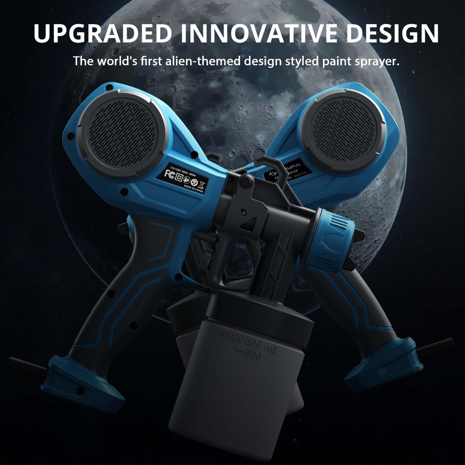 Tilswall Paint Sprayer Alien500 Lightweight HVLP Spray Gun, High Power Electr…