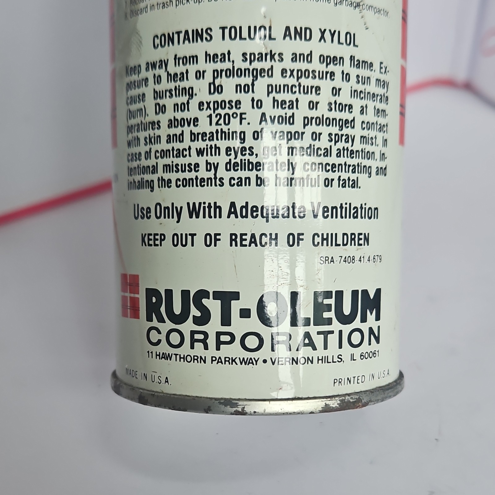 Rust-Oleum Stops Rust Smoke Gray Spray Paint, Vintage Style, MPN 7786 1979