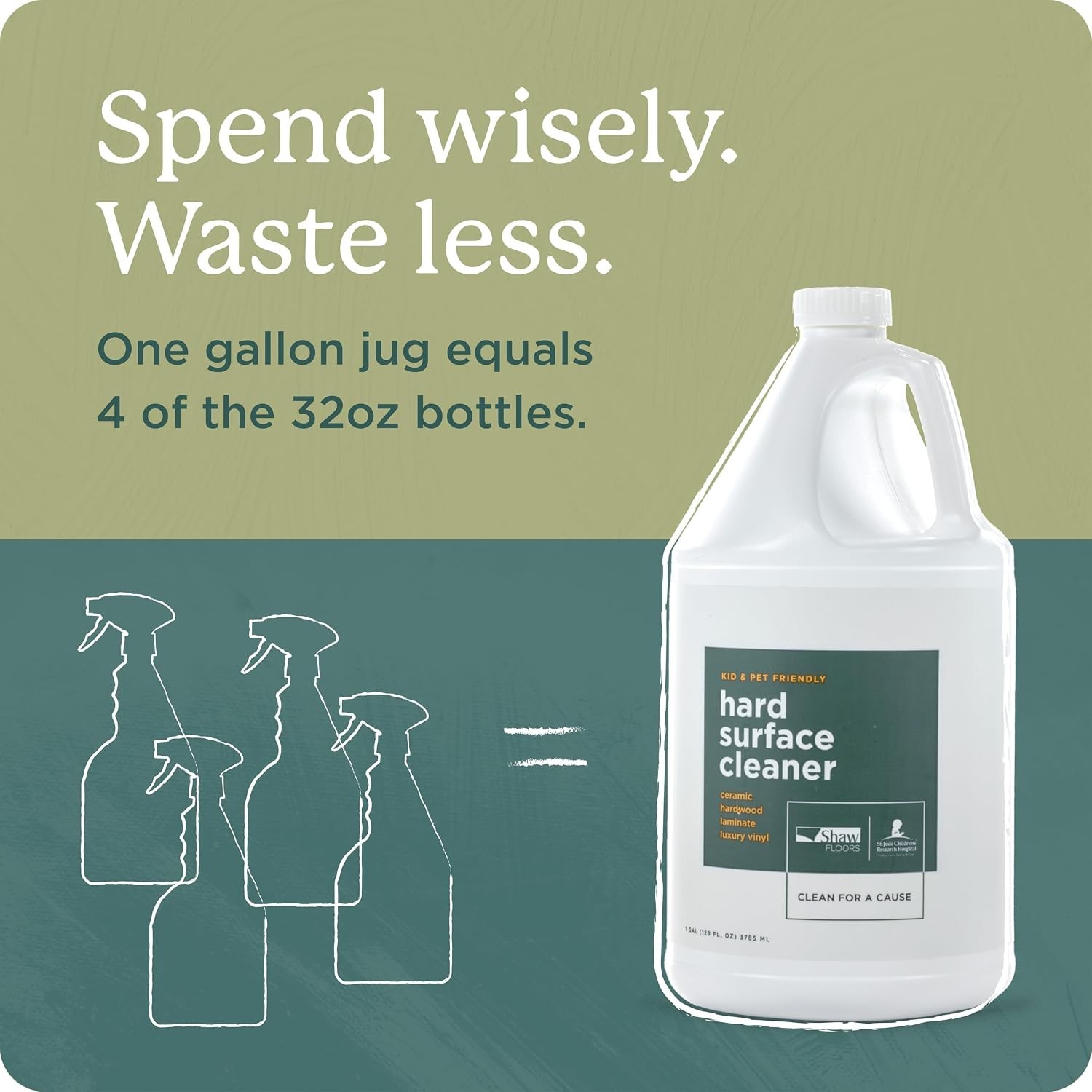Shaw Floors Hard Surface Cleaner- 128 Fl Oz – Refill for Spray Mops and Spray…