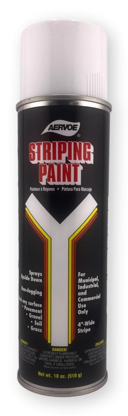 710 Striping Paint, White, Solvent-Based, 4″ Wide Stripe, Fast Drying, Case o…