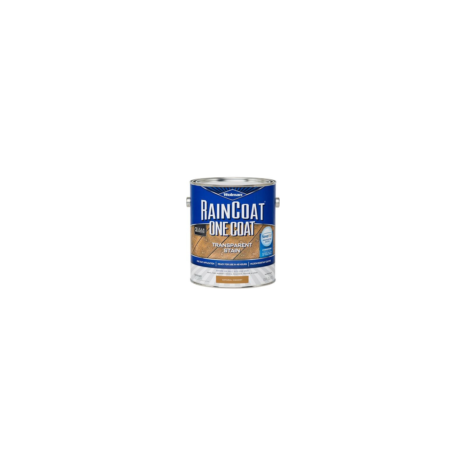 Wolman 288334 Raincoat 1-Coat Transparent Exterior Wood Stain, Water Based,