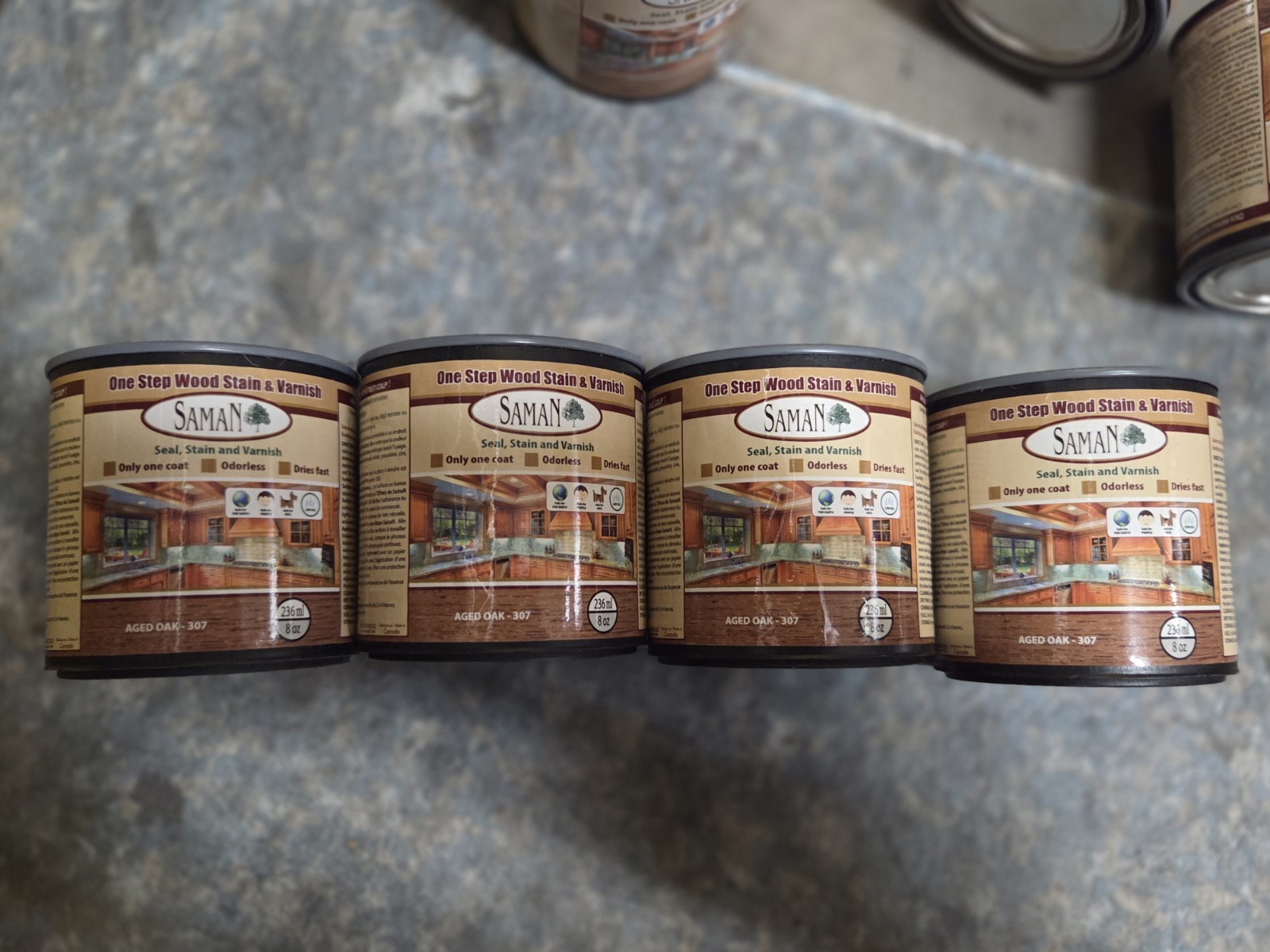 Saman Aged Oak 8 oz 2 cans