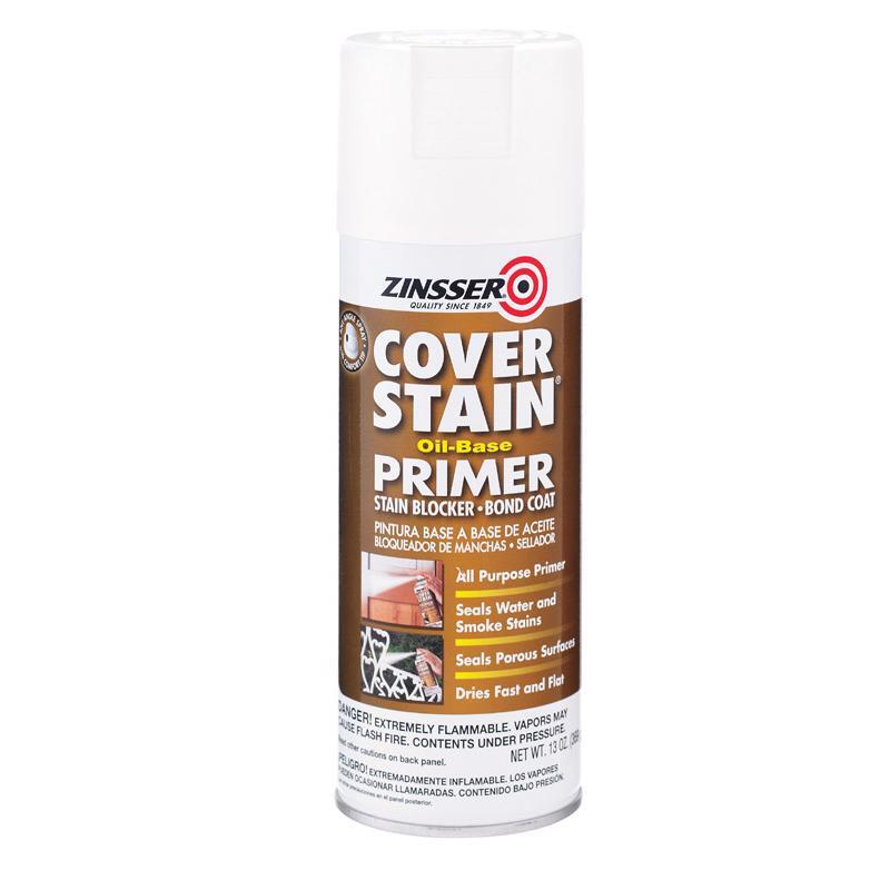 Zinsser 3608 White Flat Oil-Based Alkyd Primer/Sealer Spray 13 oz. (Pack of 6)
