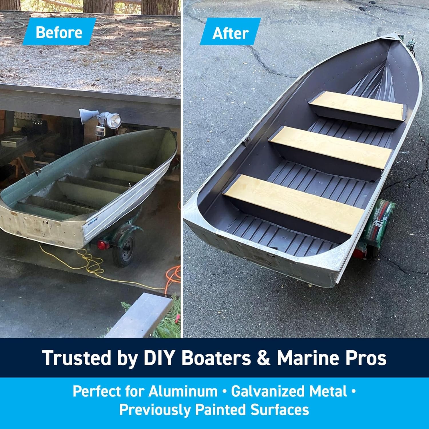 Quart White Fast Drying Aluminum Boat Marine Paint