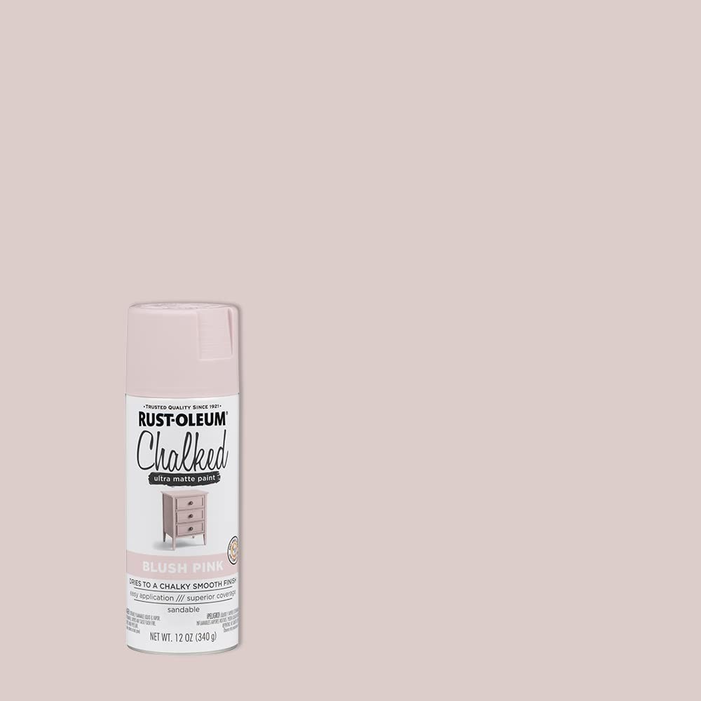 Rust Oleum 12 Oz Chalked Spray Paint Pack of 6 Blush Pink Ultra Matte Finish