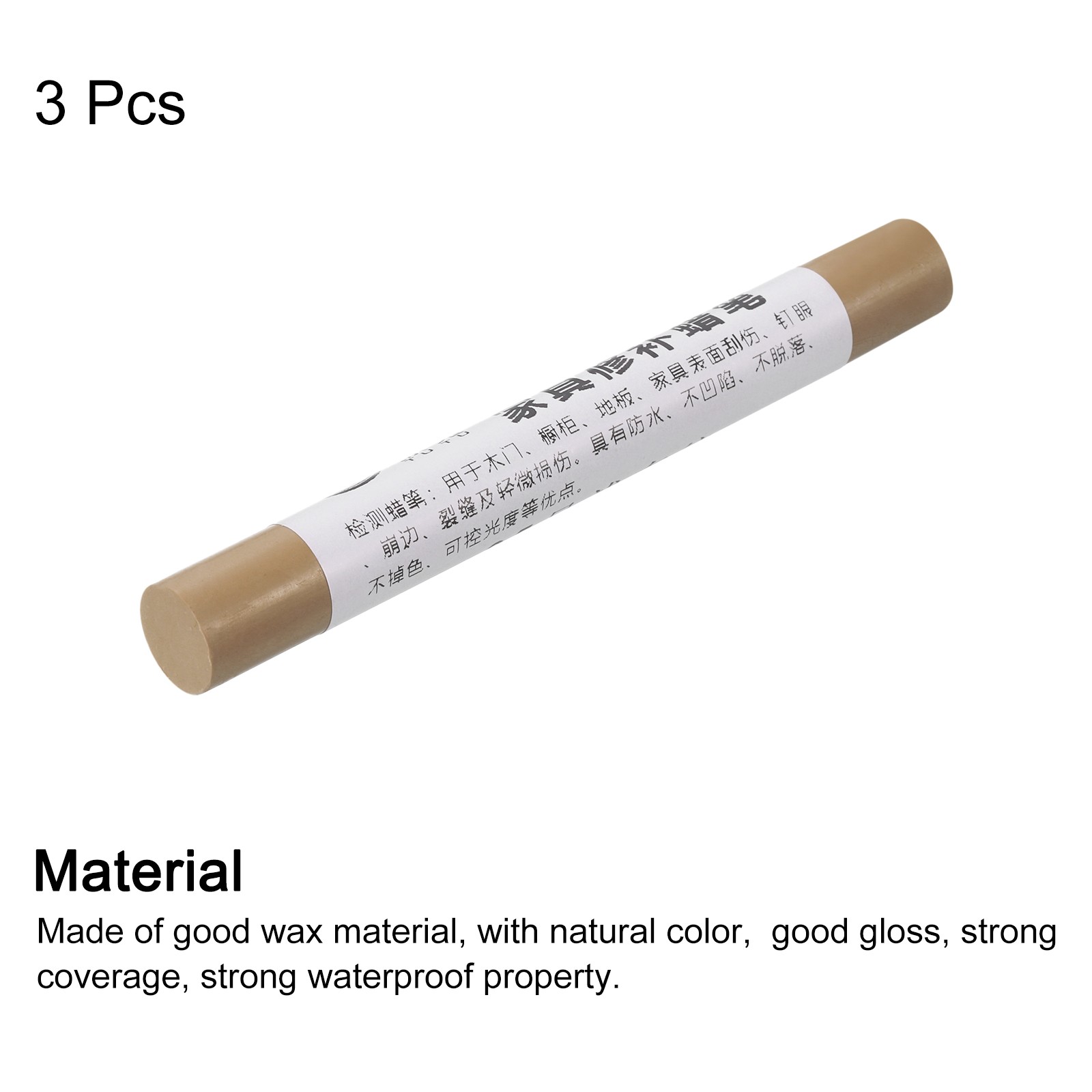 3Pcs Furniture Repair Crayons Wax Filler Stick Brown Grey Pattern