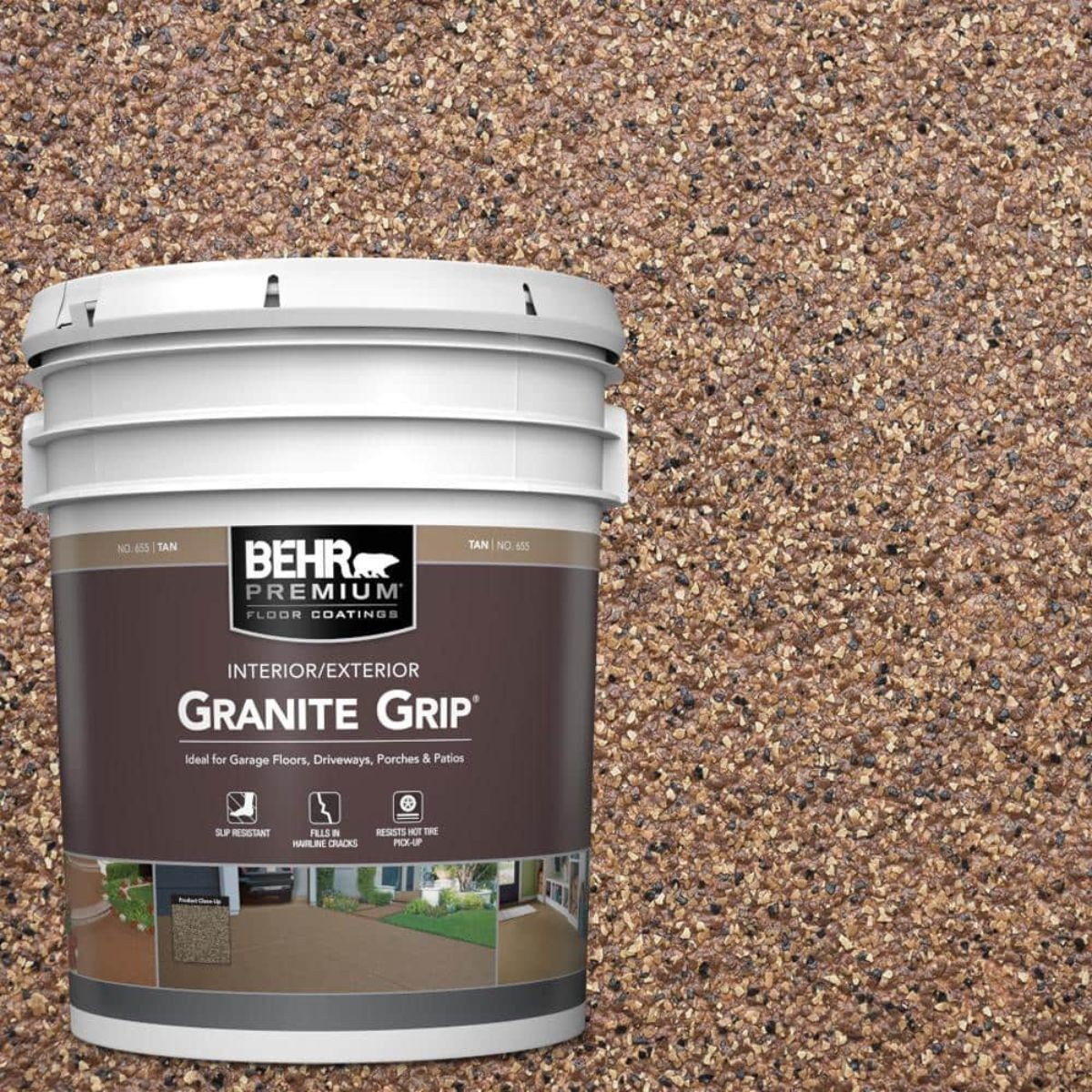 Concrete Floor Coating Granite Grip Garage Driveway Patio Decorative Interior