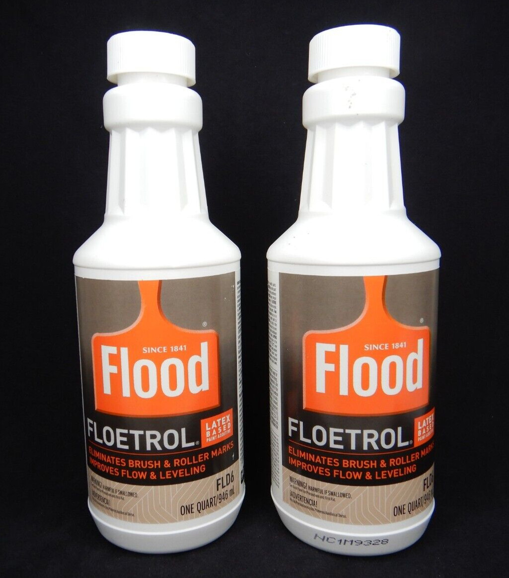 (2) Flood FLD6 Floetrol Latex Paint Additive 1 qt – 946ml