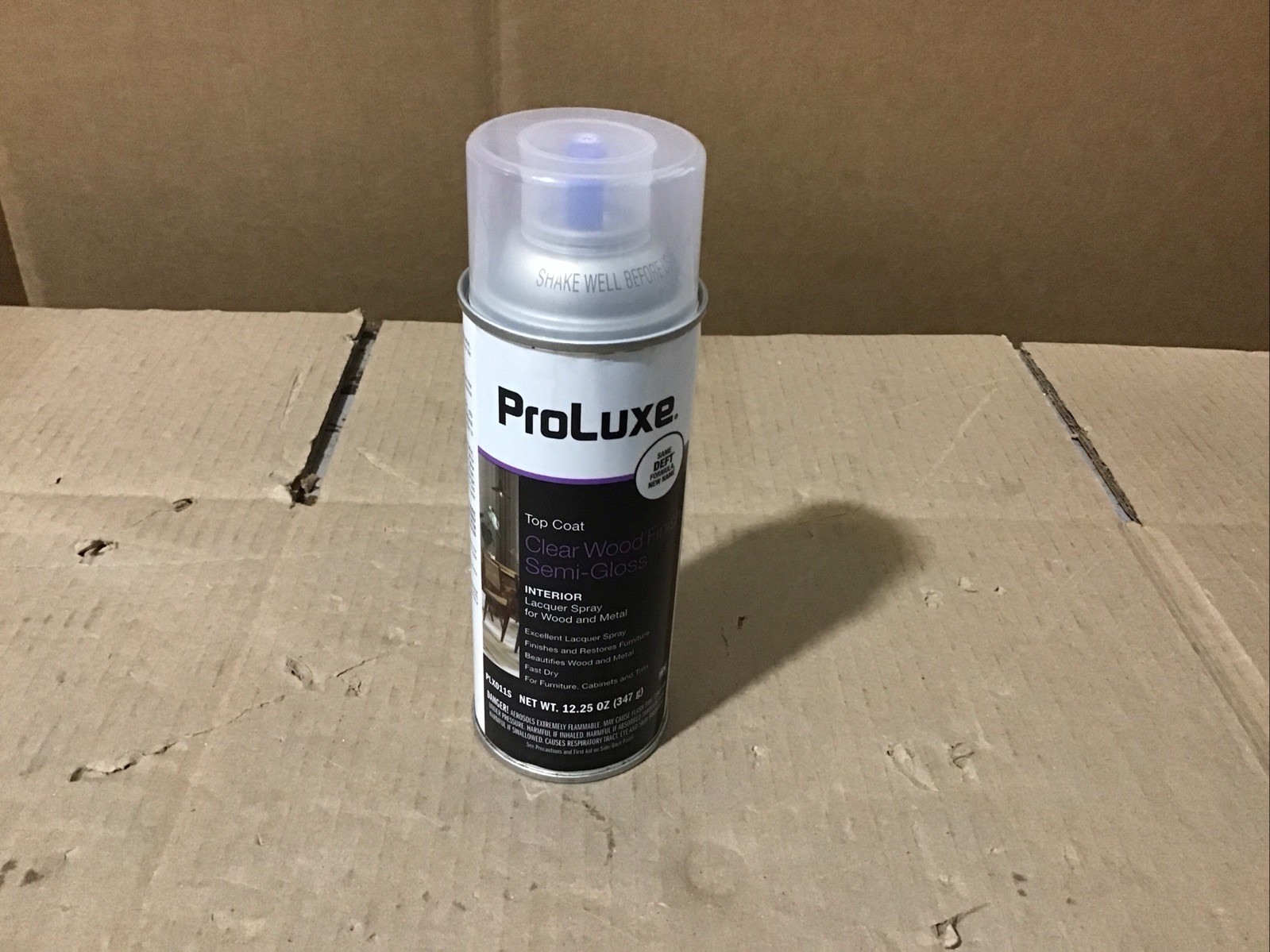 ProLuxe Semi-Gloss Clear Oil-Based Wood Finish Lacquer Spray 12.25 oz PLX011S