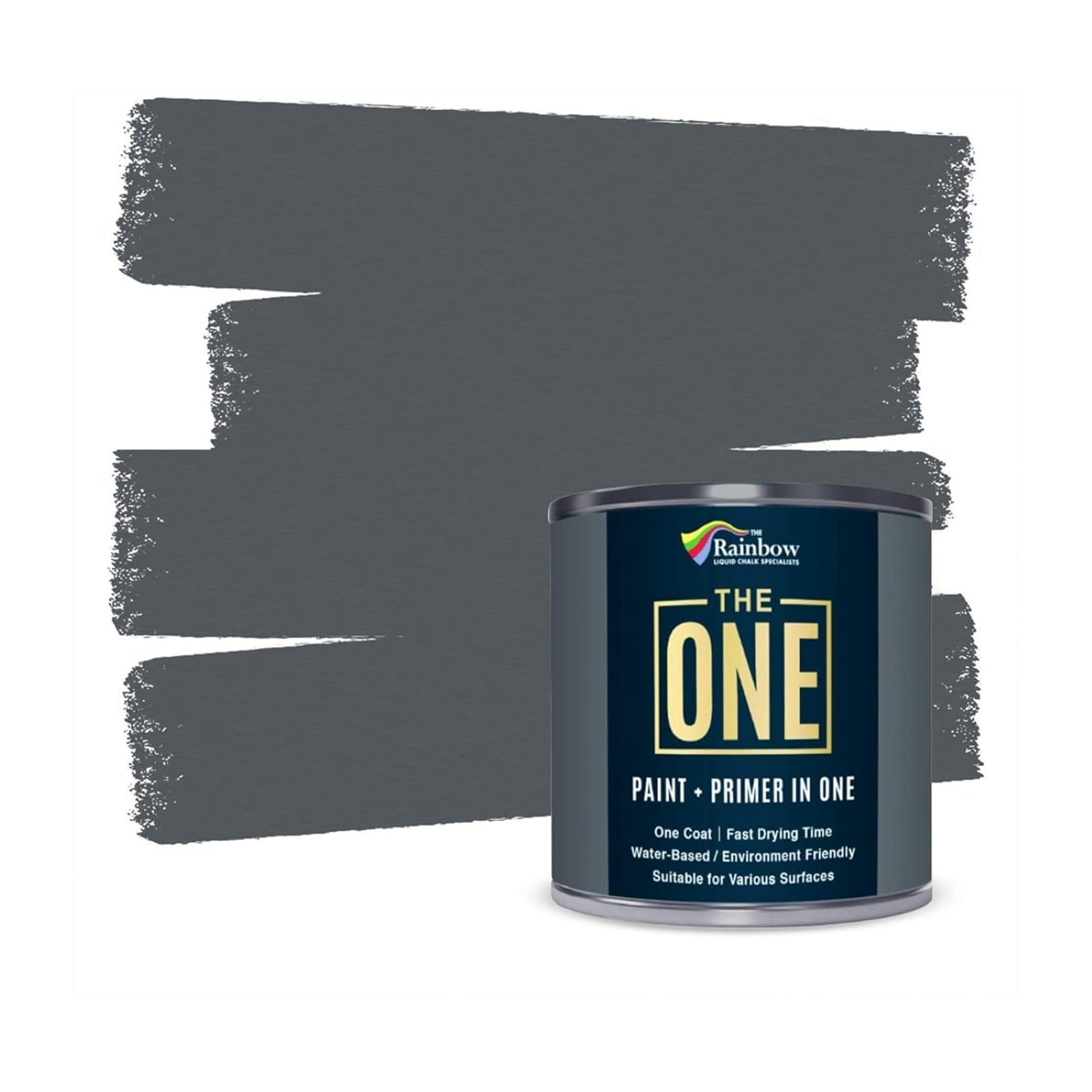 All-In-One Paint Primer Dark Grey Matte 8.5 Fl Oz 250ml Sample Indoor Outdoor