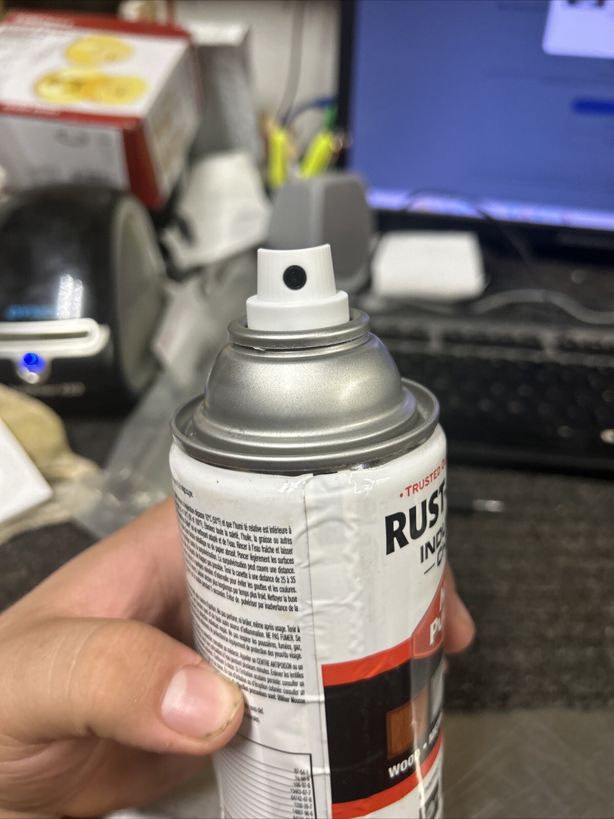 Rust-Oleum 1690830V Spray Paint, White, Flat, 12 Oz