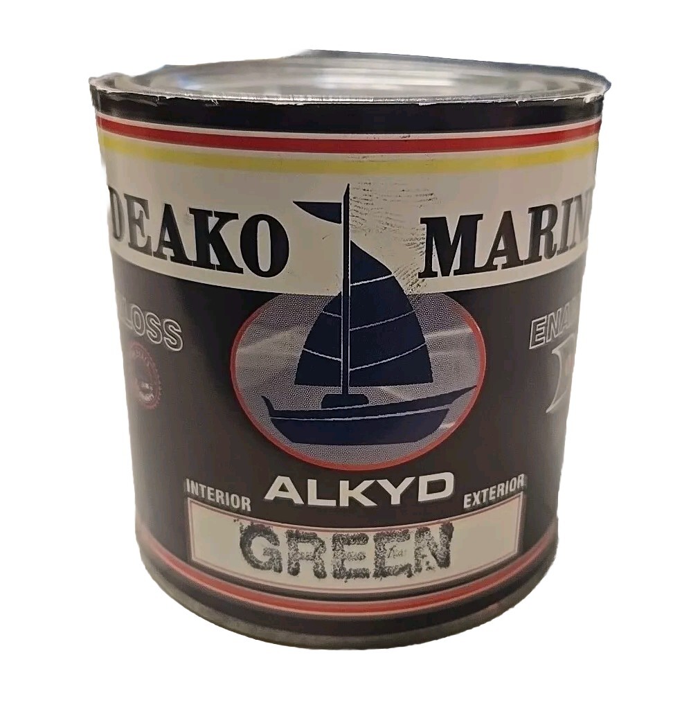 Marine Boat Enamel Quick Dry Paint Gloss Green 8-Ounce 1/2 Pint Oil Base.