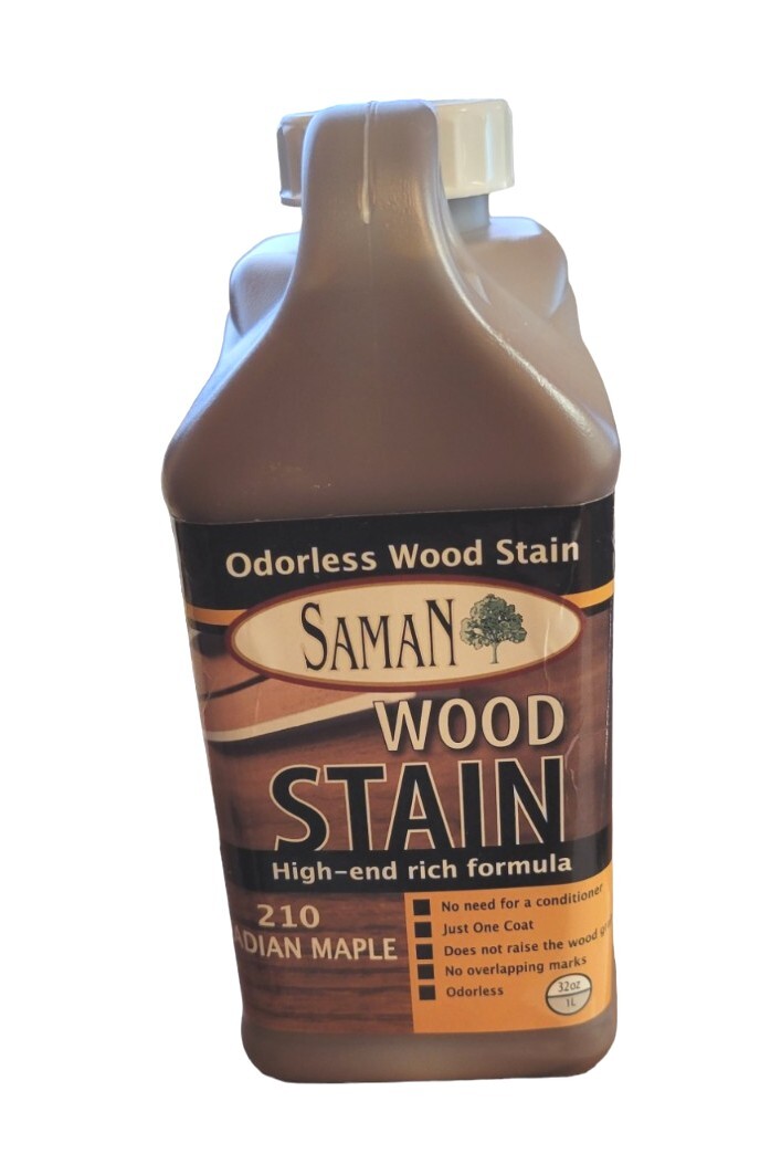 Interior Water Based Wood Stain, Canadian Maple, 32 Oz SAMAN ‎5950678