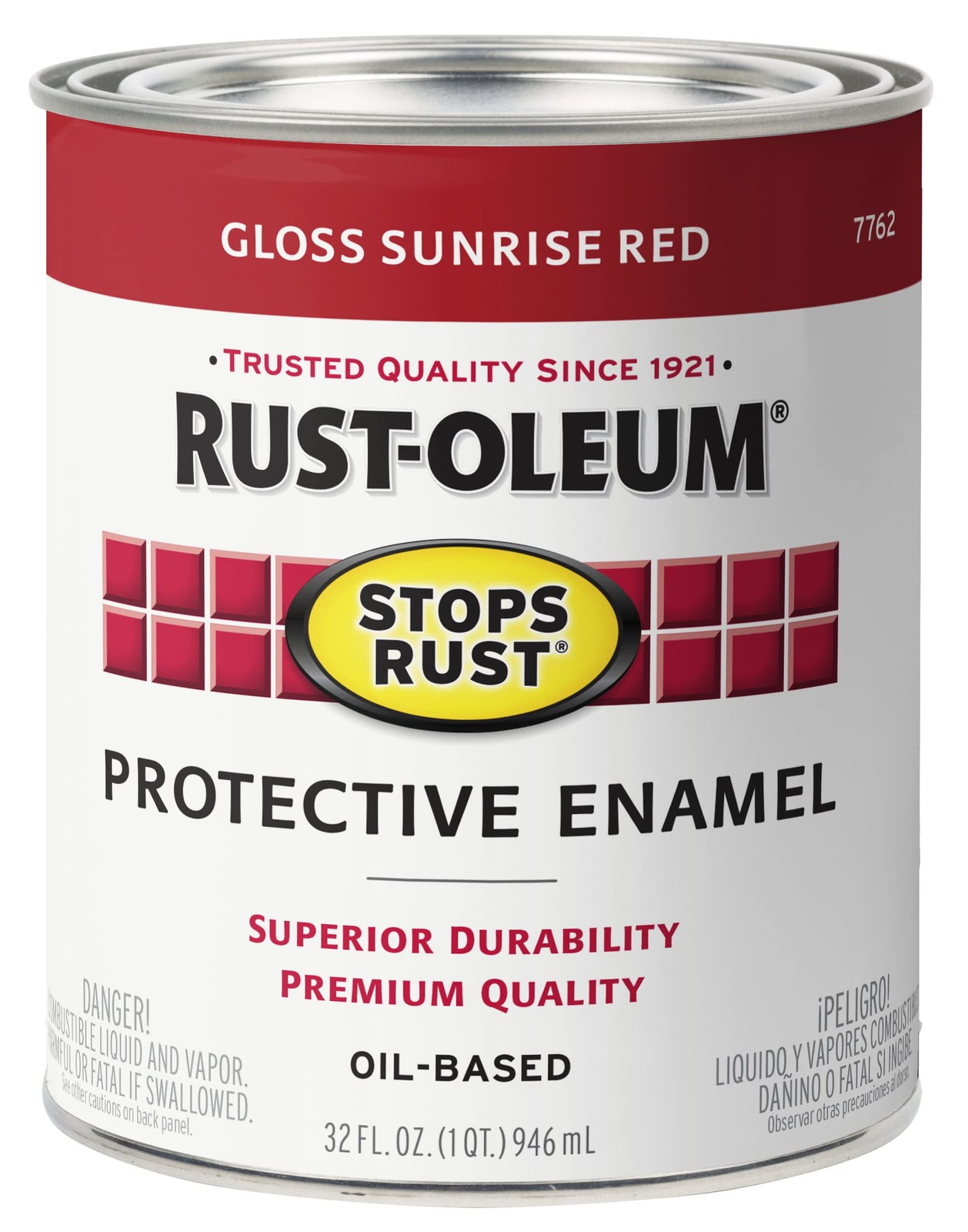 Rust-Oleum Stops Rust Brush On 32 Fl Oz (Pack of 1), Gloss Sunrise Red