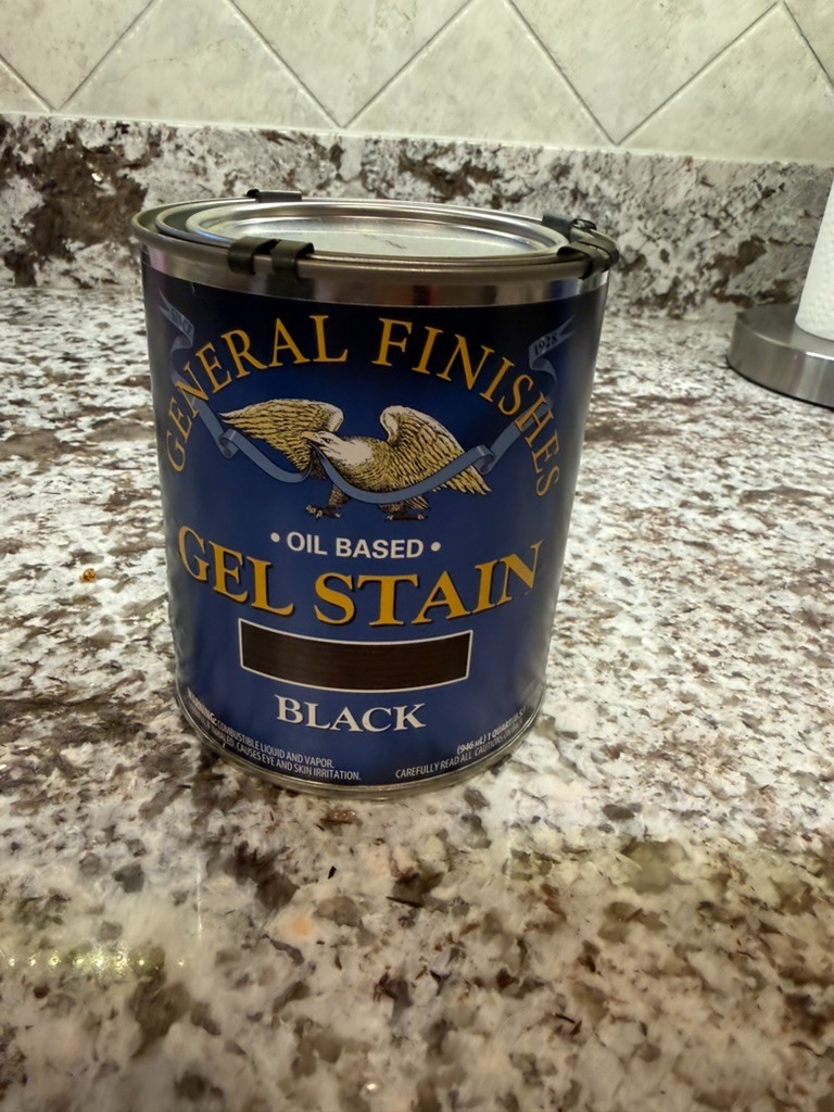 General Finishes Oil Based Gel Stain Black, 1 Quart