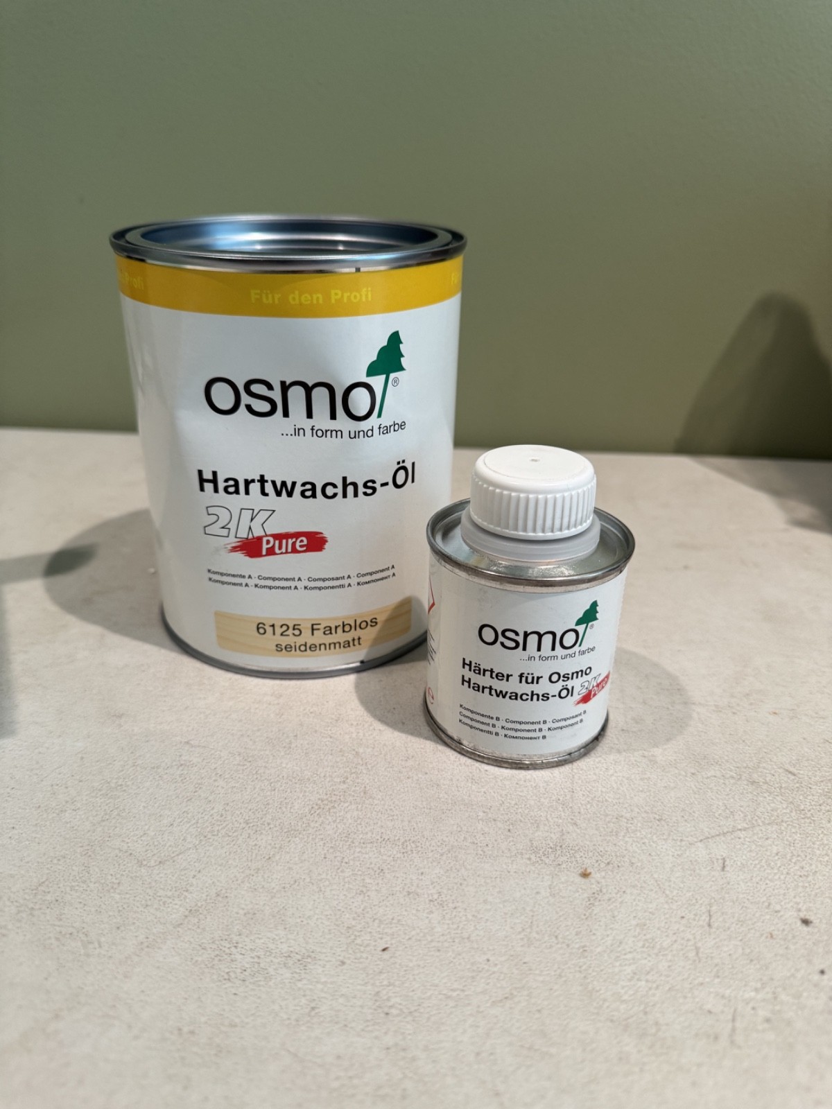 Osmo Polyx Oil 2k Maintenance Kit 6125 Clear Satin-Matt 2 piece set