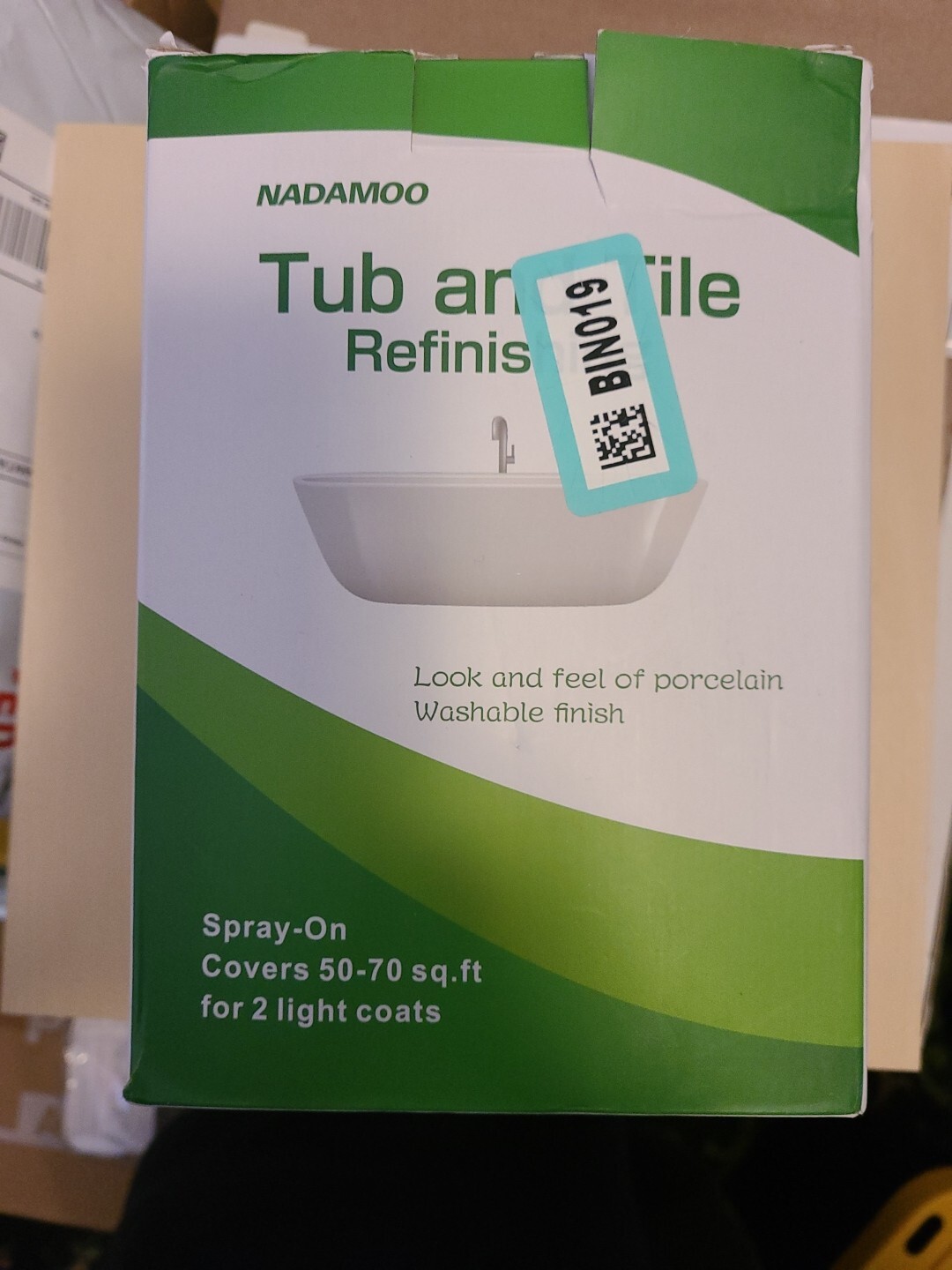 Nadamoo Tub and Tile Spray Paint White 450ml Pack of 4 Bathtub Refinishing Kit