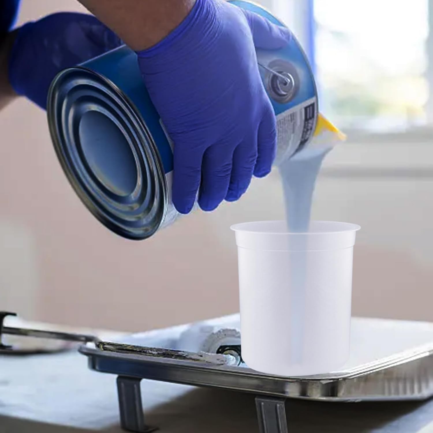Disposable Paint Sprayer Mixing Cup for Automotive Paint Gun, HVLP Paint Spra…