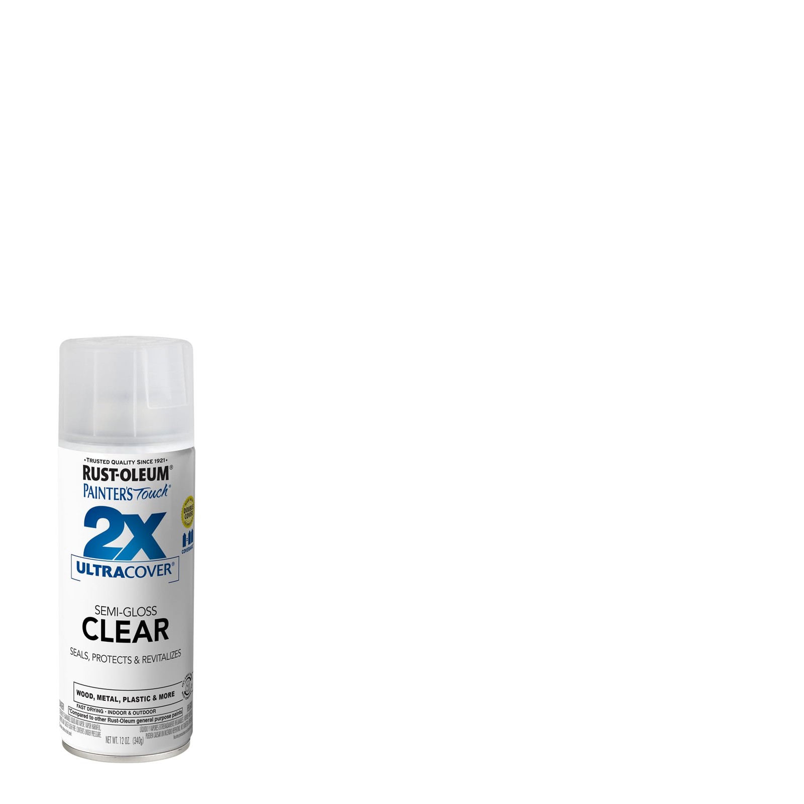Rust-Oleum 249859 Painter’s Touch 2X 12 Ounce (Pack of 1), Semi-Gloss Clear