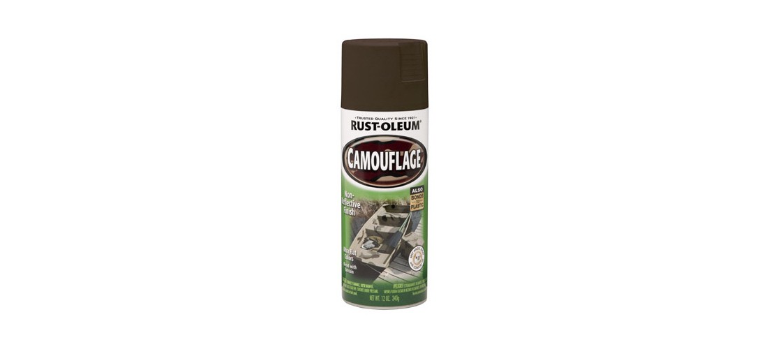 Camouflage Spray Paint, Ultra Flat, Earth Brown, 12 oz, Aerosol Can