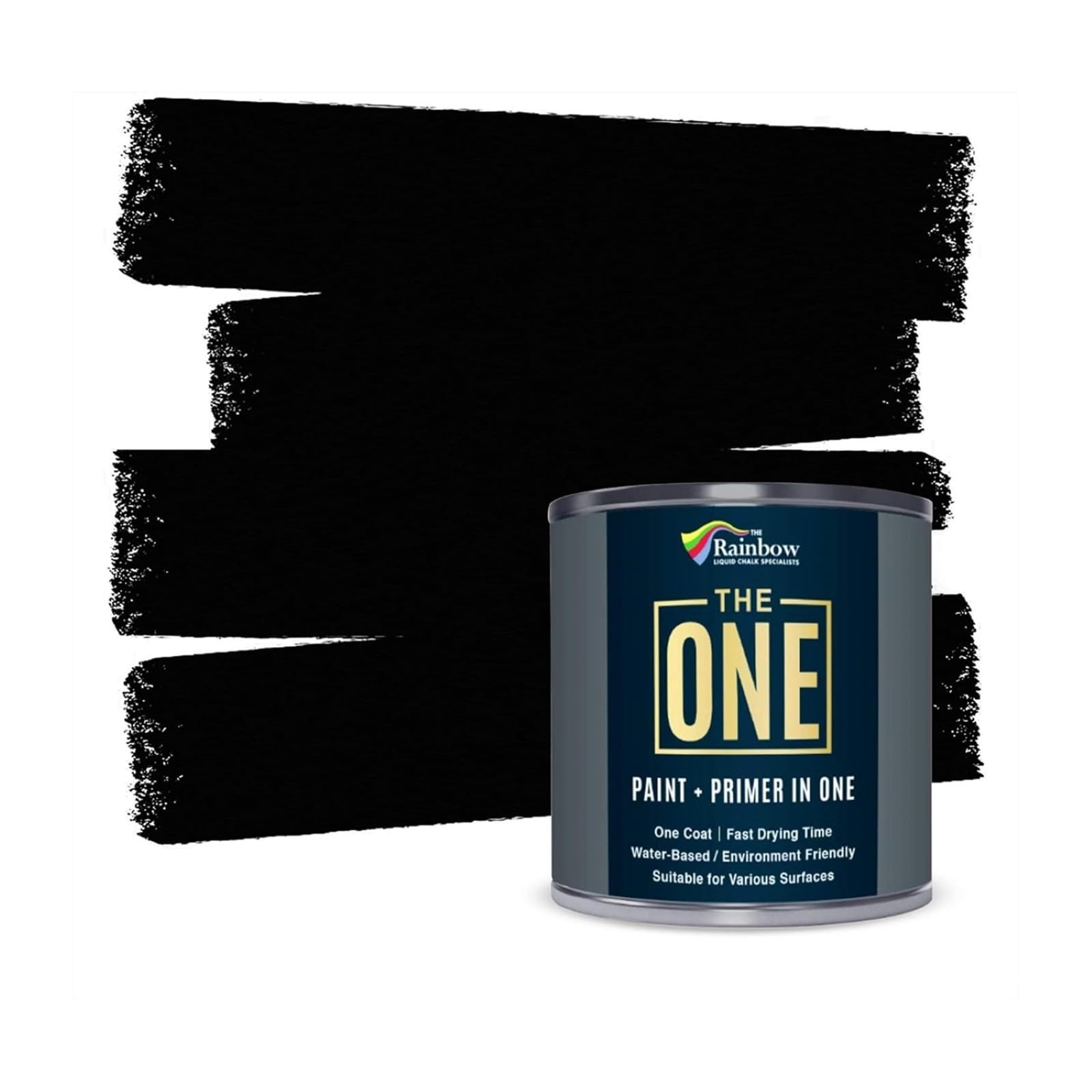 All-In-Paint & Primer – Black Gloss, 84.5 Fl Oz/2.5 Liter | 1 Coat Formula | …