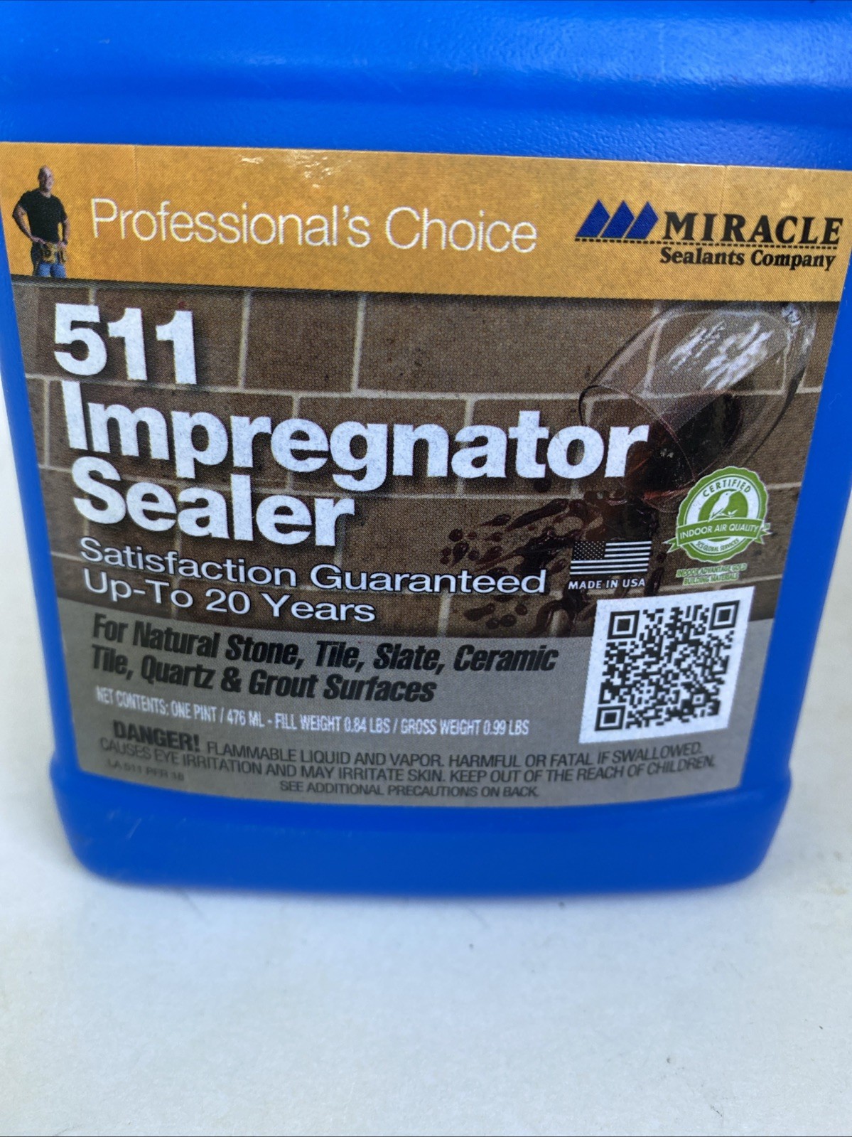 Miracle Sealants 511 Impregnator Sealer 16 Oz / Pint Stone Ceramic Tile Grout