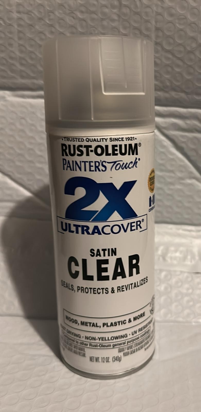249845 Painter’S Touch 2X Ultra Cover Spray Paint, 12 Oz, Satin Clear