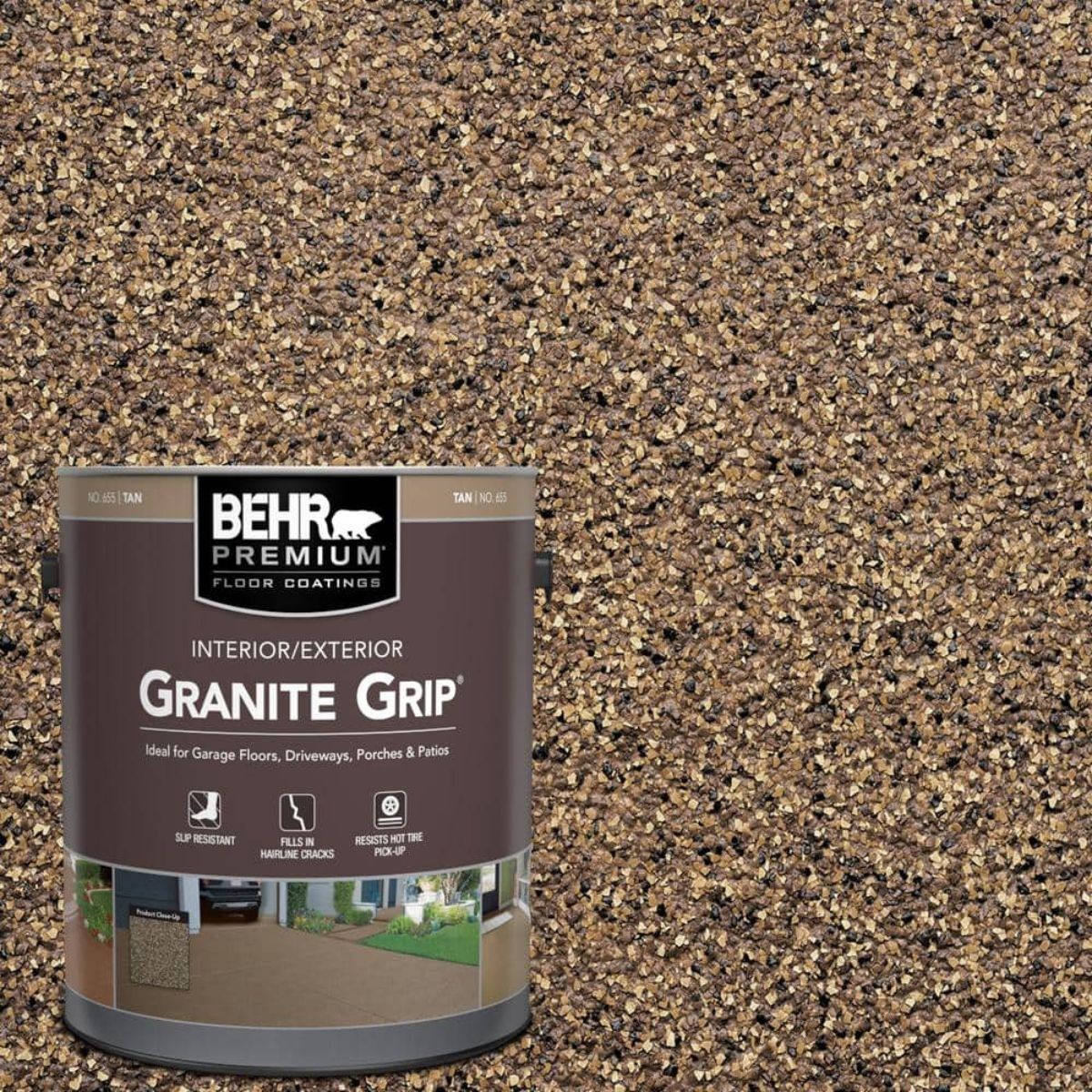 Concrete Floor Coating Granite Grip Garage Driveway Patio Decorative Interior