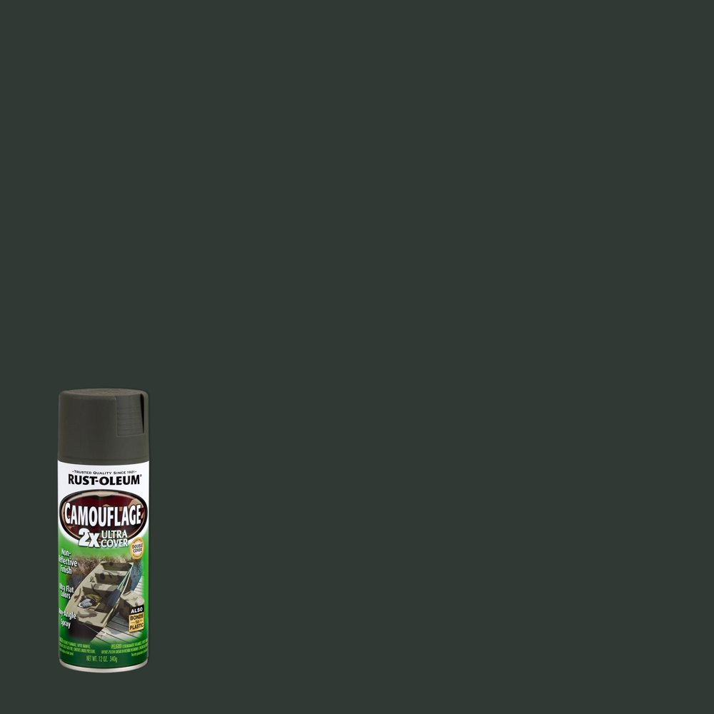 Ultra-Flat Non-Reflective Camouflage 2X Ultra Hiding Cover Spray Paint, 12 Oz