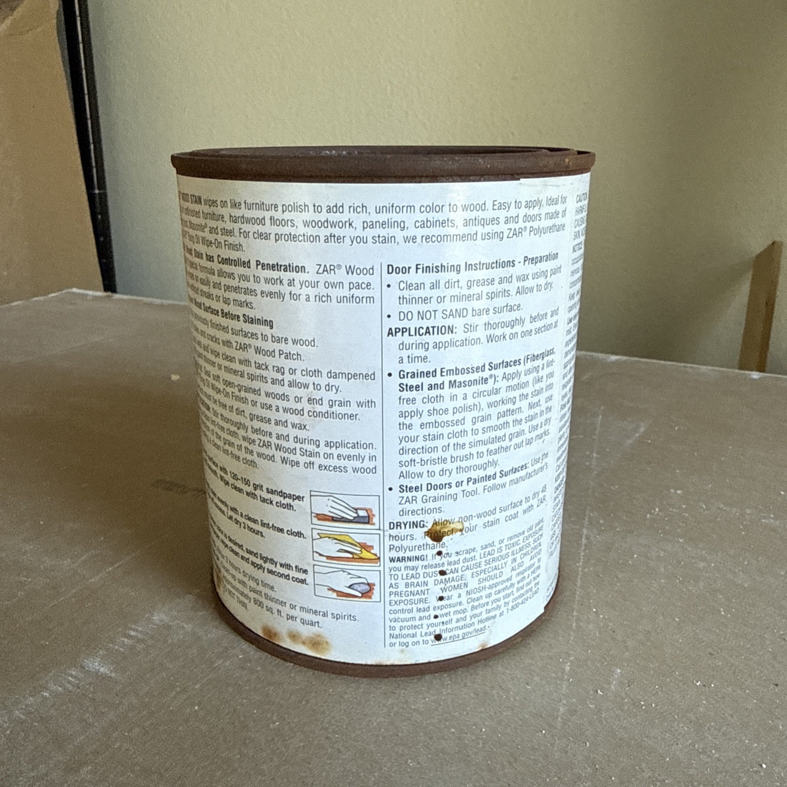Zar White Oak 137 Interior Wood Stain Quart Discontinued NEW 32 Oz