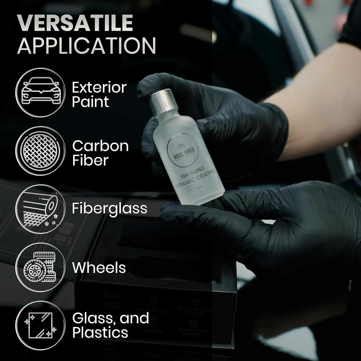 Ceramic Coating PRO 10H – Self-Healing | Long Lasting for 2 Cars+ | Advanced Sio