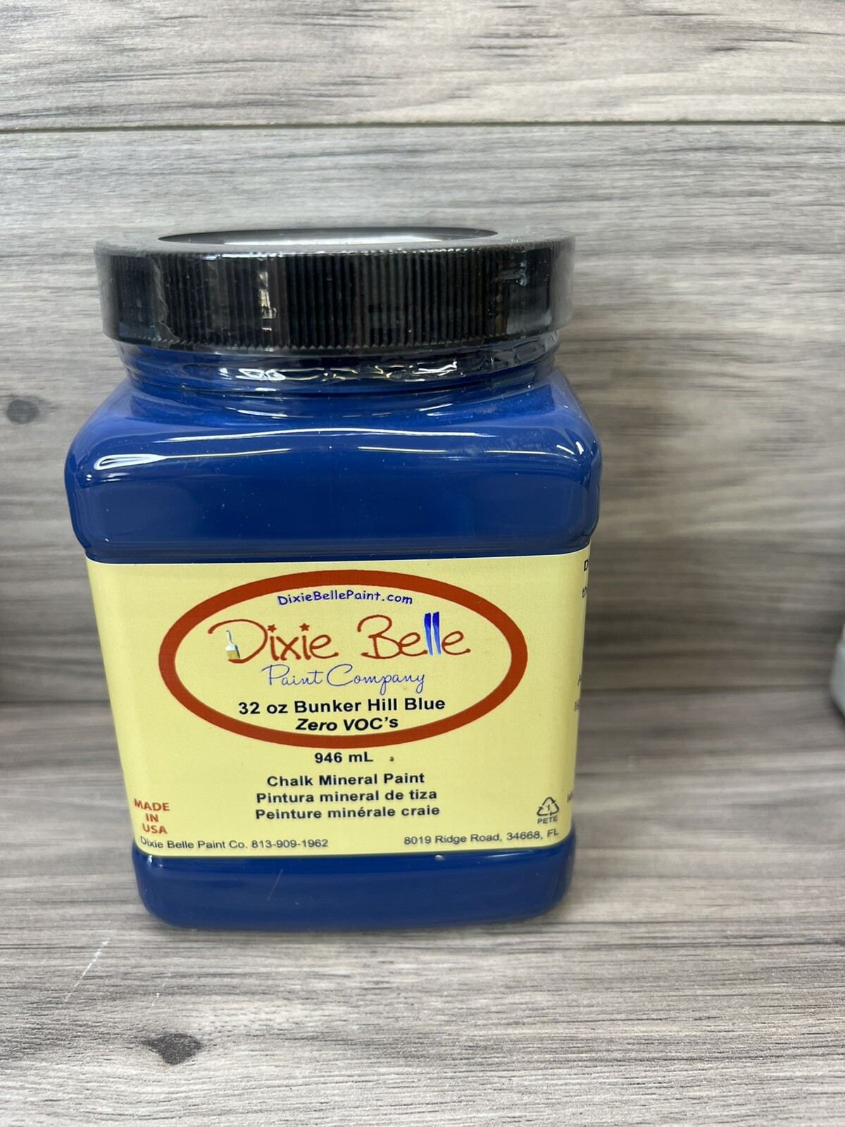 DIXIE BELLE Chalk Mineral Paint BUNKER HILL BLUE 32 oz.–BRAND NEW