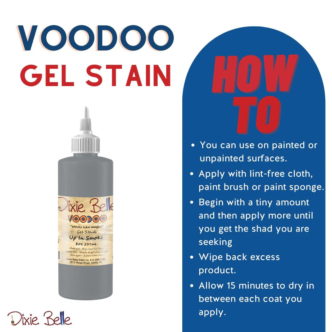 Voodoo Gel Stain – Dixie Belle Paint Company – waterbased stain – 8oz