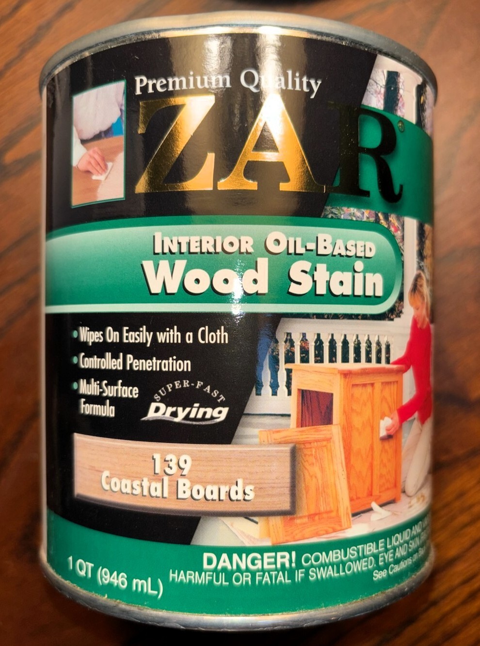 Zar Interior Stain 139 COASTAL BOARDS Quart