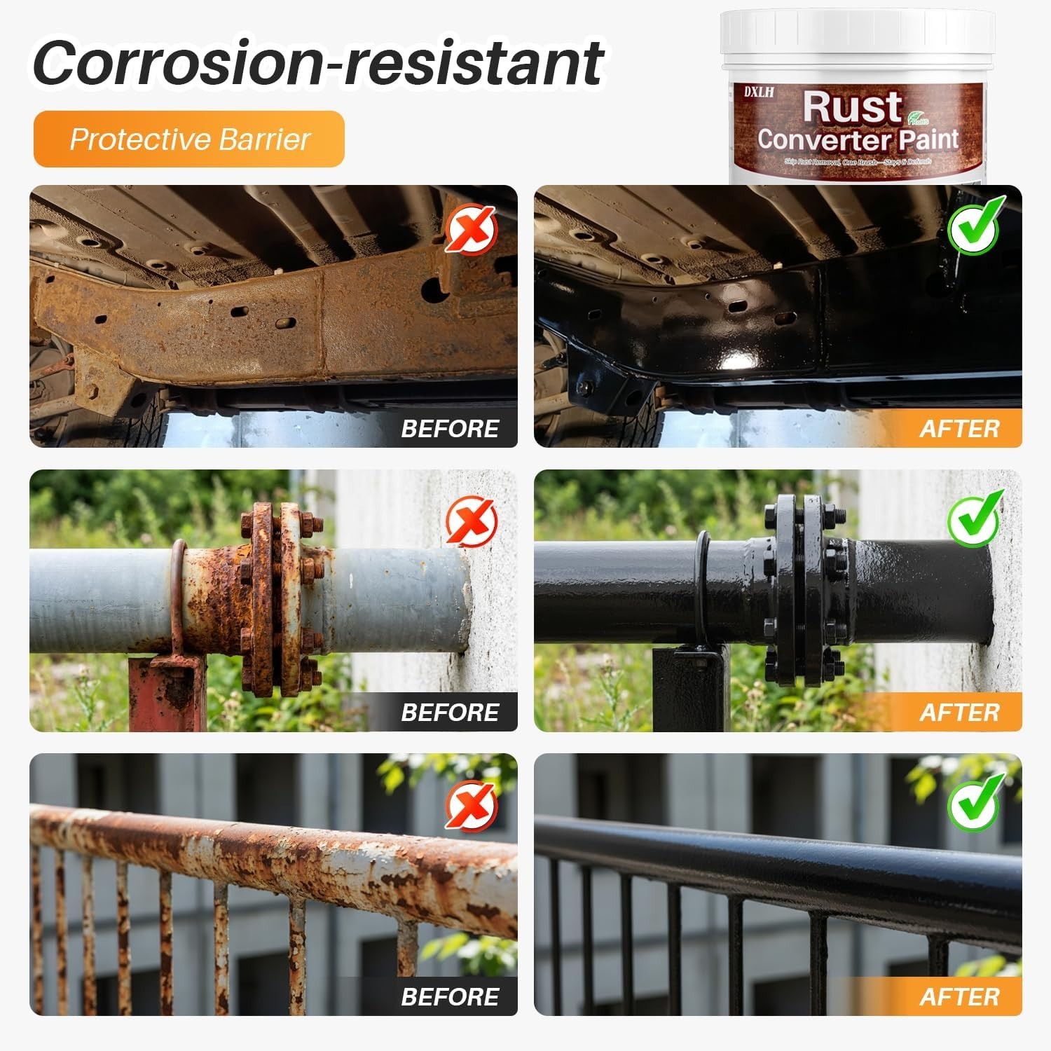 Heavy-Duty 35oz Rust Encapsulator & Primer – Fast-Drying Black Paint for Metal