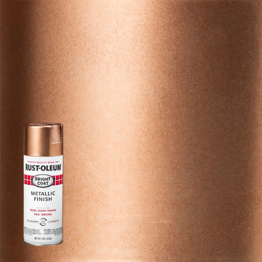 Rose Gold, Rust-Oleum Stops Rust Bright Coat Metallic Spray Paint, 11 oz