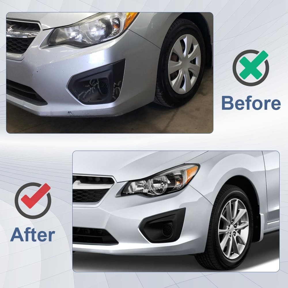 COOL STAR Fog Lights Lamp Cover Compatible with Subaru Impreza 2012 2013 2014 Fo