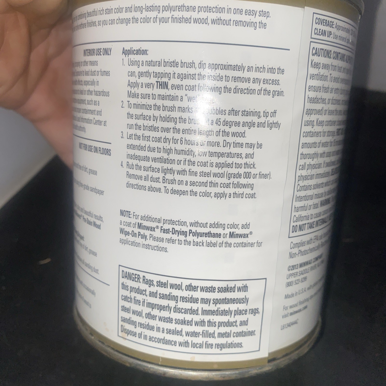 Minwax PolyShades 1 Quart SATIN Antique Walnut