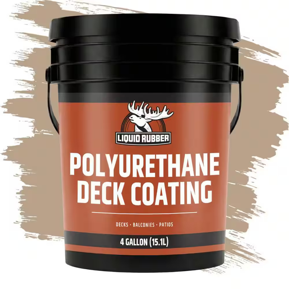 Polyurethane Deck Coating 4 Gal. 10X Stronger than Paint – Sealant for Pool Deck