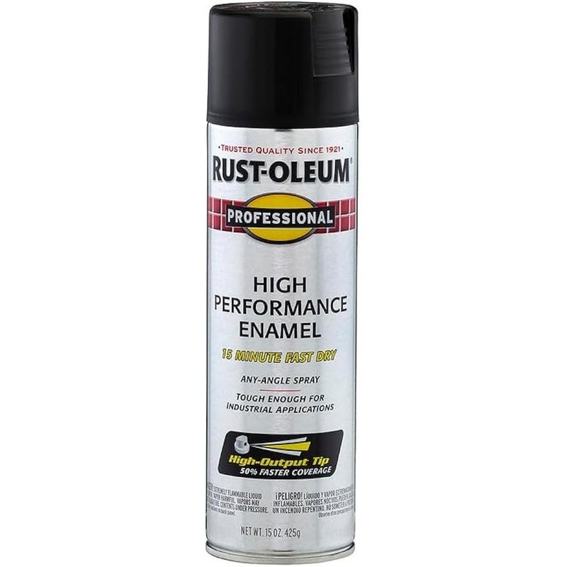 Oil-Based Enamel Spray Paint Rust Resistant Flat Black Metal Wood Concrete New