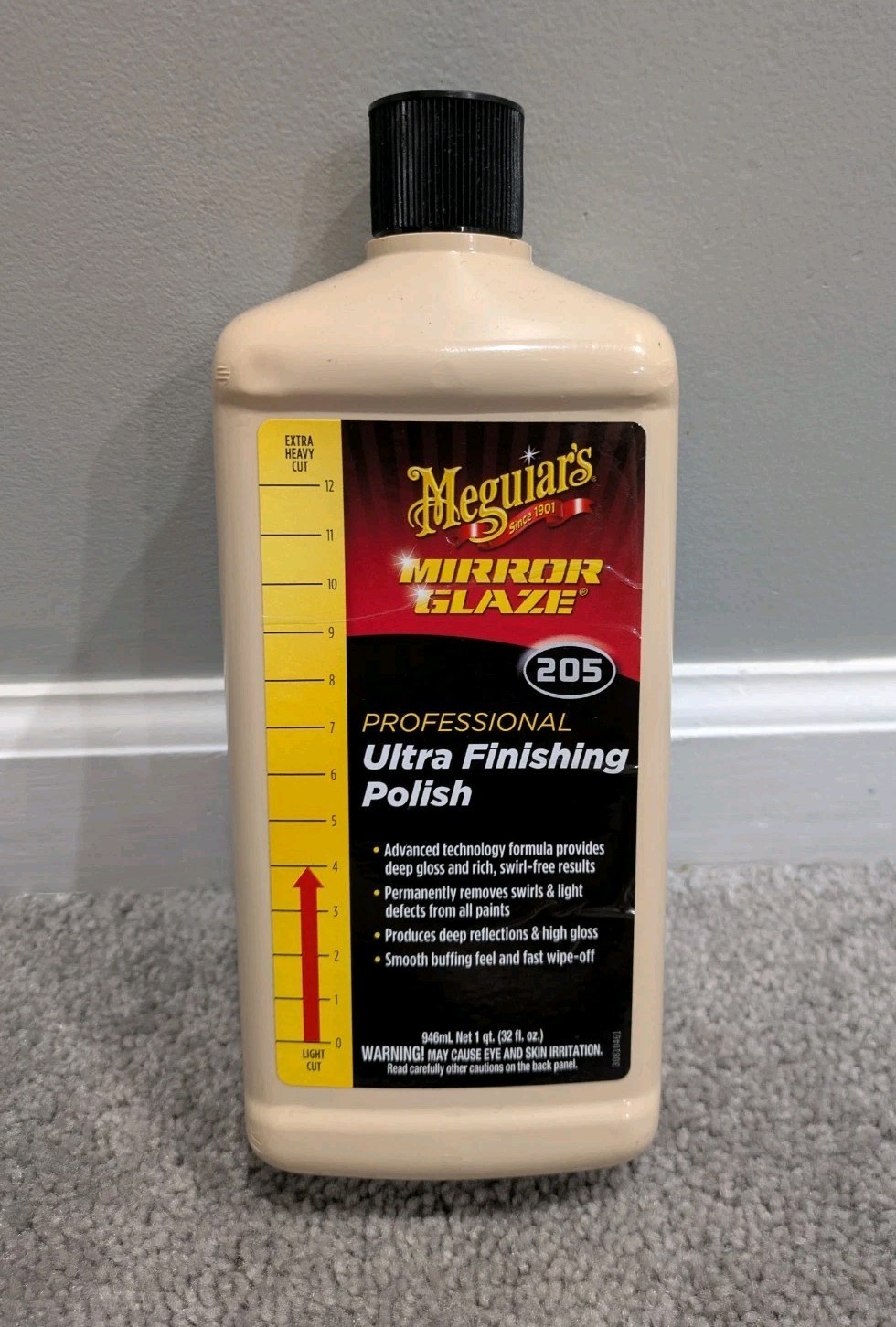 NEW Meguiars M205 Mirror Glaze Ultra Finishing Polish Professional 32 oz 1 qt