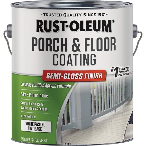 (2Ga)-Rust-Oleum Low VOC White Pastel Tint Base Semi-Gloss Porch & Floor Coating
