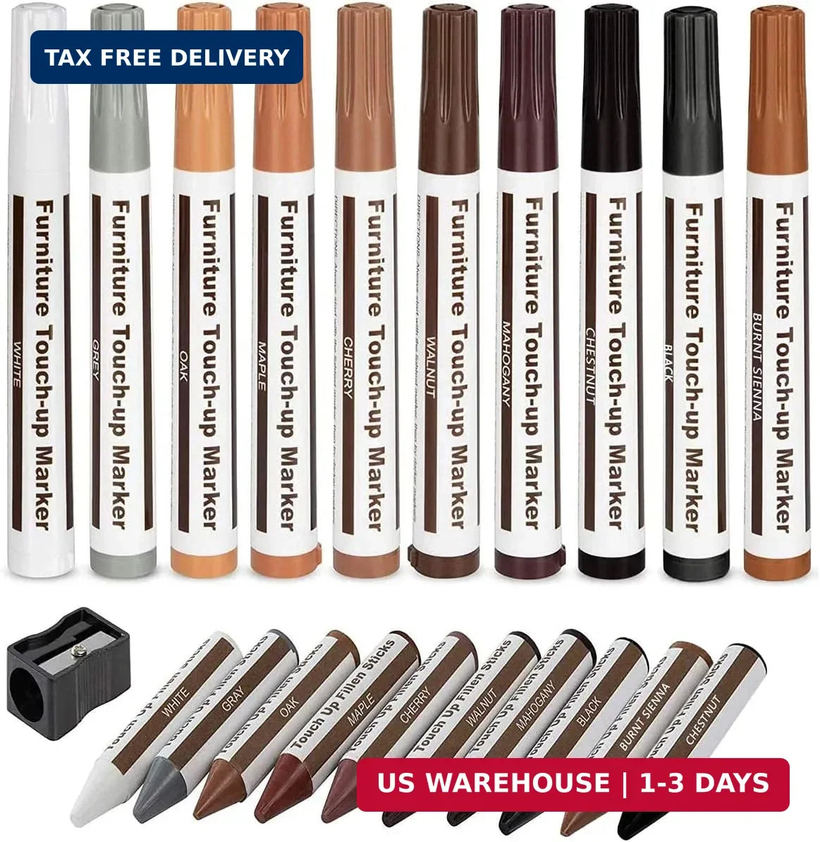 DAIXISM Furniture Markers Touch Up,Wood Filler Floor Scratch Repair Kits,Set of