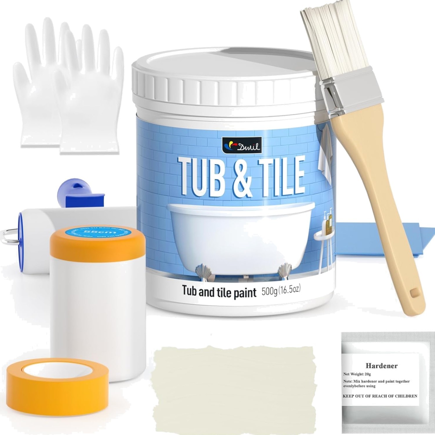 Tile Paint, Tub and Tile Refinishing Kit with Tools, Bathtub Paint Water Base…